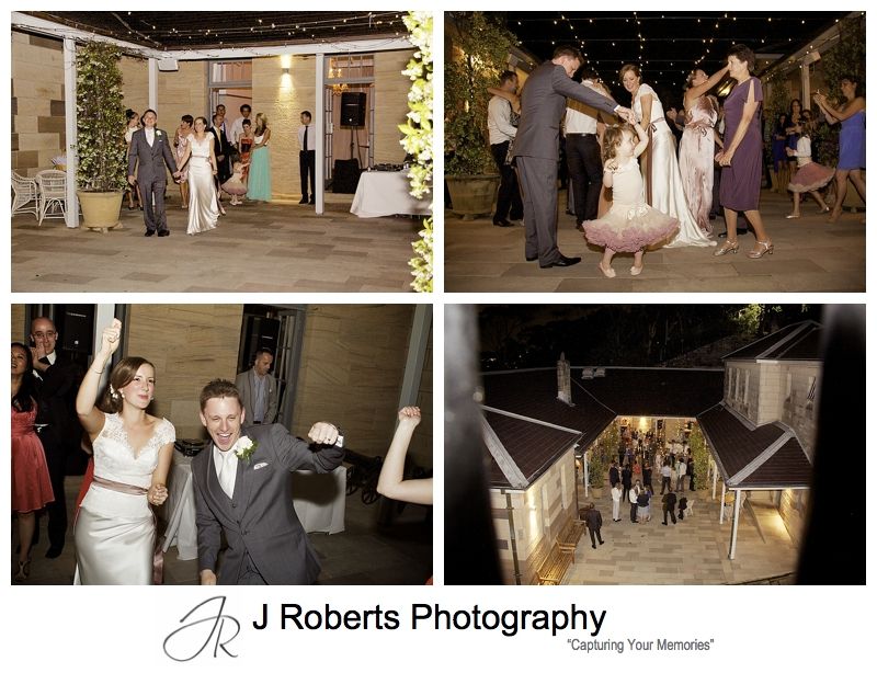 Dancefloor in the courtyard at Gunners' Barracks Mosman - sydney wedding photography 
